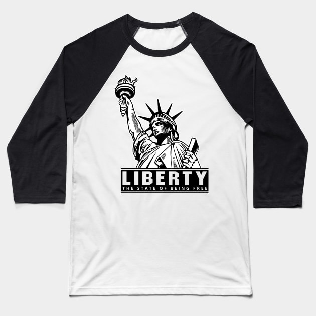 'Liberty The State Of Being Free' Human Trafficking Shirt Baseball T-Shirt by ourwackyhome